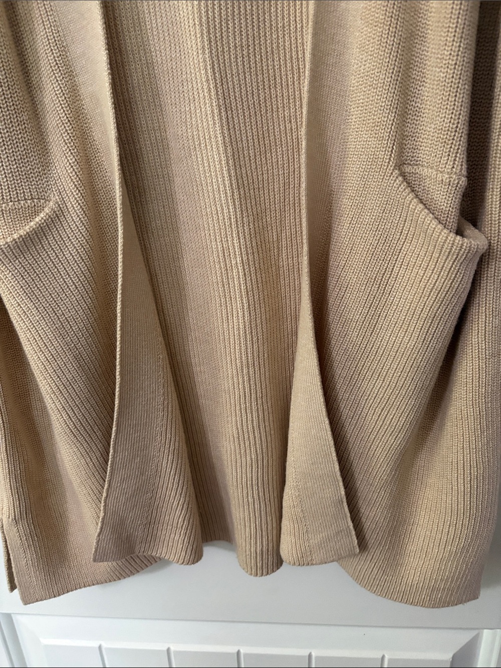 Old Navy Tan Open-Front Ribbed Cardigan - Picture 4 of 5